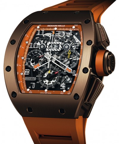 Replica Richard Mille RM011 Flyback Chronograph Brown Watch